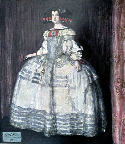 Mary in Velazquez Costume by Franz von Stuck